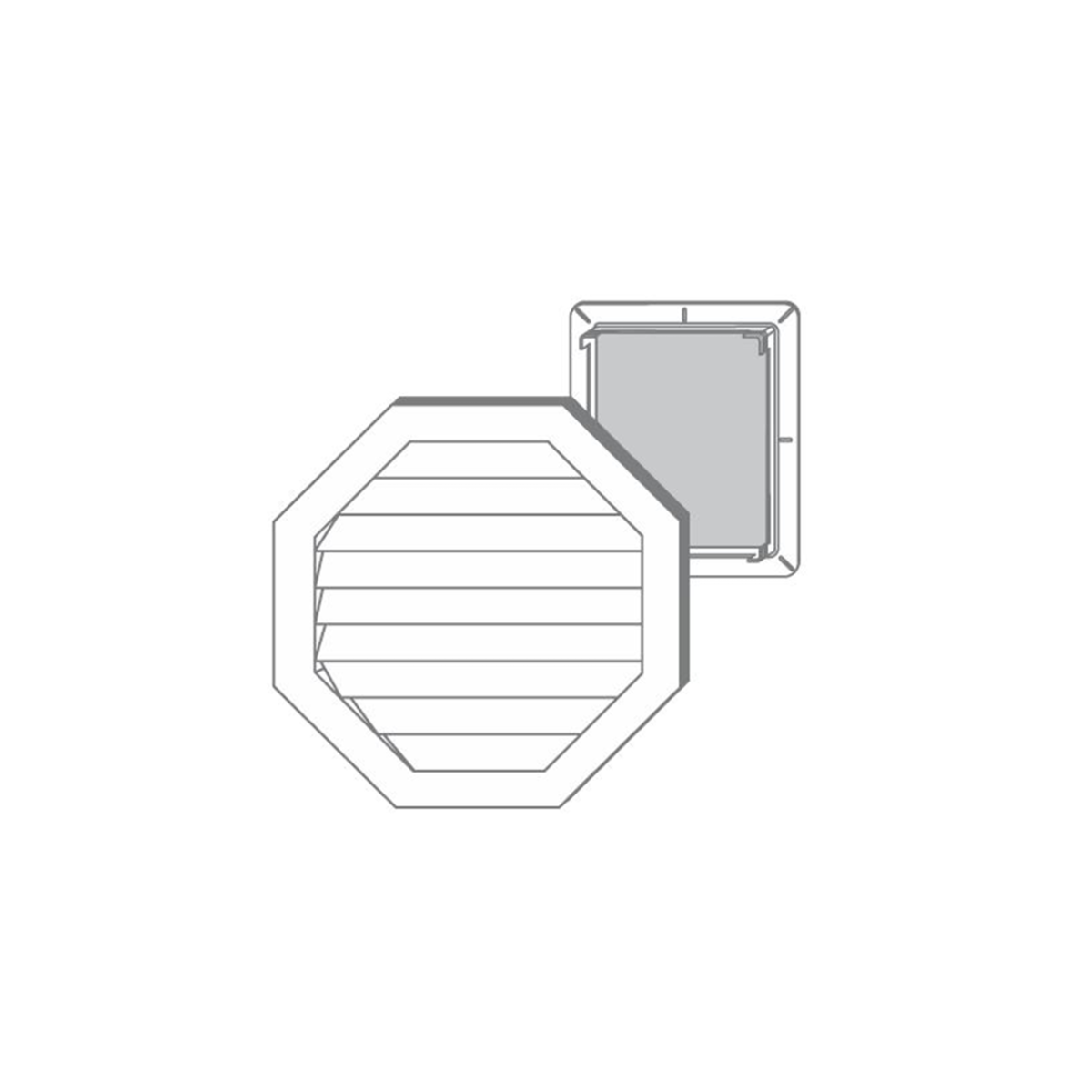 22" OCTAGON GABLE VENT