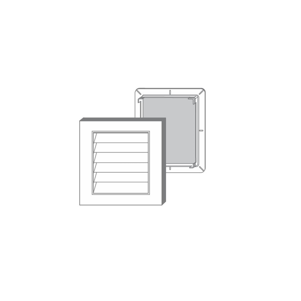 14"x14" SQUARE GABLE VENT