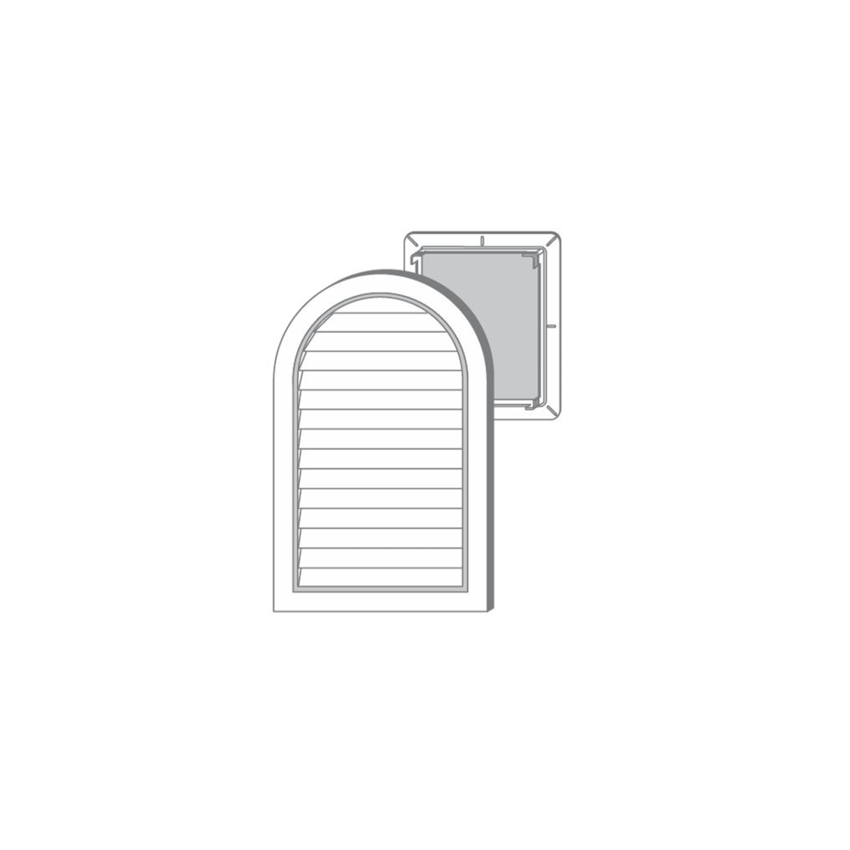 14" x 22" ROUND TOP VENT